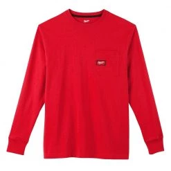 Milwaukee Men's 3X-Large Red Heavy-Duty Cotton/Polyester Long-Sleeve Pocket T-Shirt 14 Milwaukee Men's 3X-Large Red Heavy-Duty Cotton/Polyester Long-Sleeve Pocket T-Shirt -Workwear Sales Store milwaukee t shirts 602r 3x 66 1000