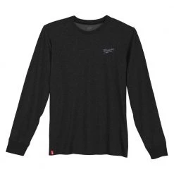 Milwaukee Men's Large Black Cotton/Polyester Long-Sleeve Hybrid Work T-Shirt -Workwear Sales Store milwaukee t shirts 604b l c3 1000