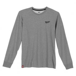 Milwaukee Men's X-Large Gray Cotton/Polyester Long-Sleeve Hybrid Work T-Shirt -Workwear Sales Store milwaukee t shirts 604g xl c3 1000