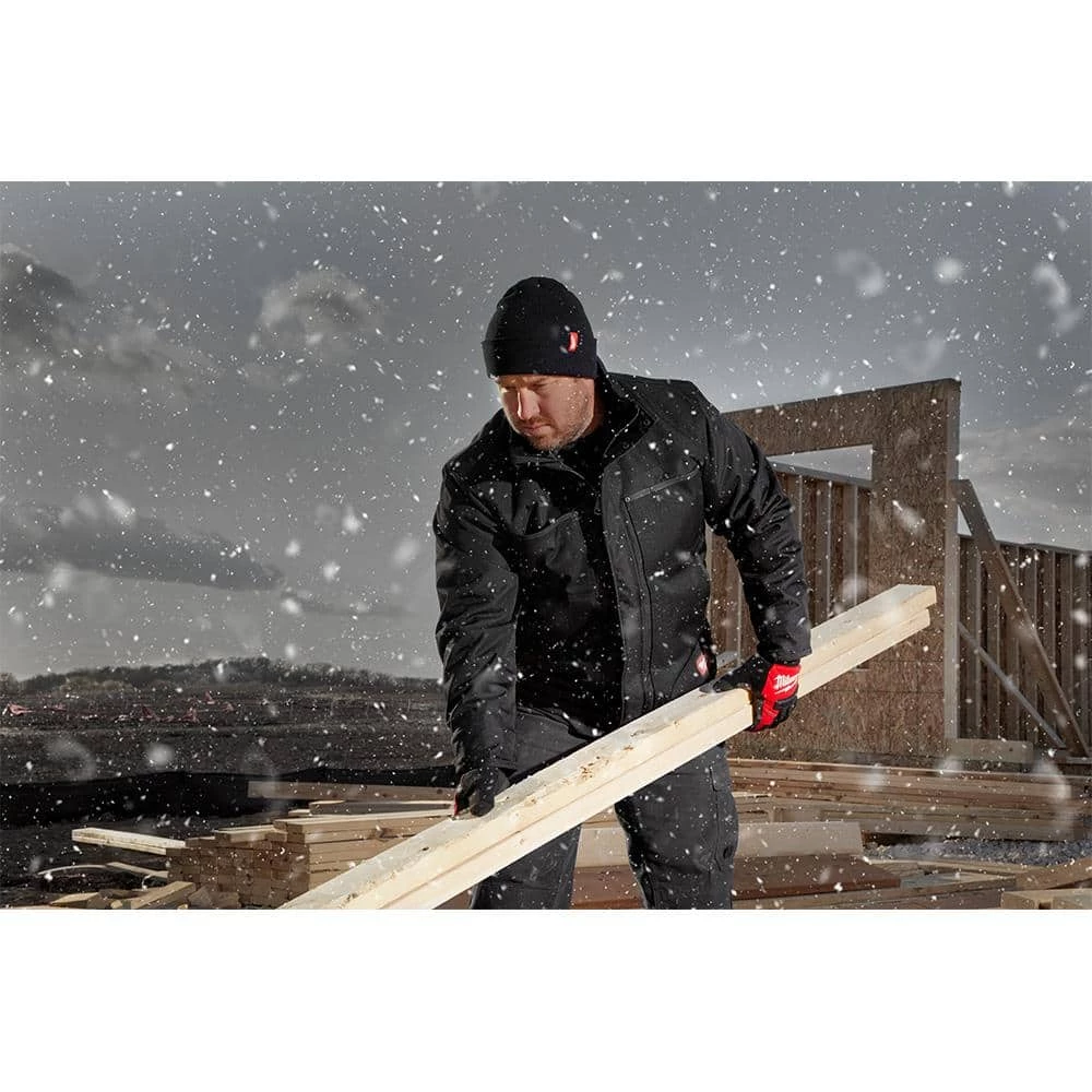 Milwaukee Men's Black Acrylic Cuffed Beanie Hat 4 Milwaukee Men's Black Acrylic Cuffed Beanie Hat - Image 4