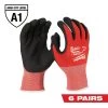 Milwaukee Medium Red Nitrile Level 1 Cut Resistant Dipped Work Gloves (6-Pack)