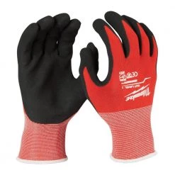 Milwaukee Large Red Nitrile Level 1 Cut Resistant Dipped Work Gloves (6-Pack) -Workwear Sales Store milwaukee work gloves 48 22 8902p 31 1000