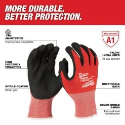 Milwaukee XX-Large Red Nitrile Level 1 Cut Resistant Dipped Work Gloves (12-Pack) -Workwear Sales Store milwaukee work gloves 48 22 8904b 40 1000