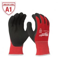 Milwaukee X-Large Red Latex Level 1 Cut Resistant Insulated Winter Dipped Work Gloves