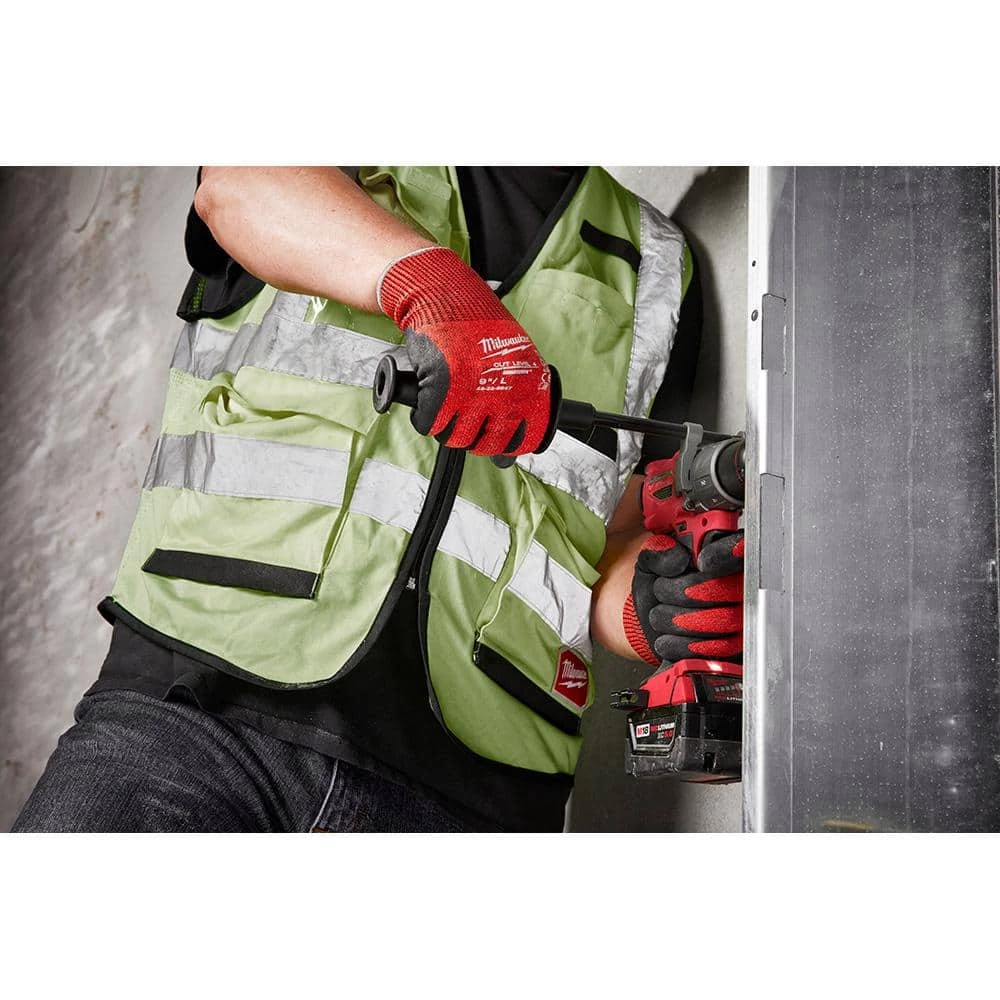 Milwaukee Medium Red Nitrile Level 2 Cut Resistant Dipped Work Gloves 9 Milwaukee Medium Red Nitrile Level 2 Cut Resistant Dipped Work Gloves - Image 9