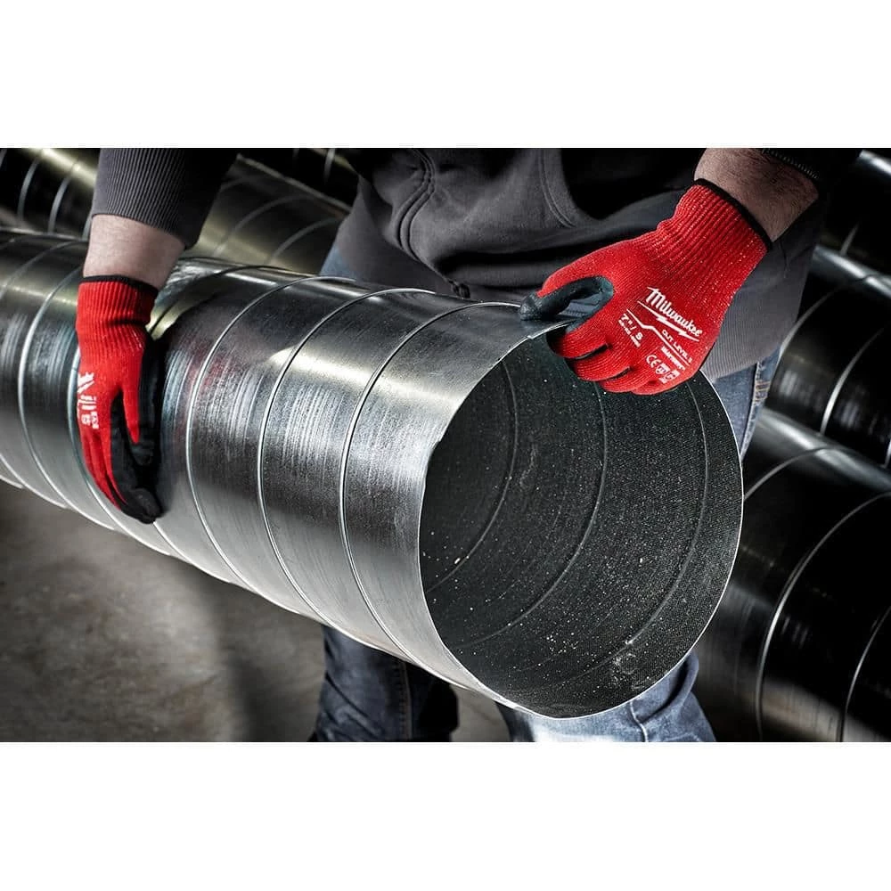 Milwaukee Large Red Nitrile Level 3 Cut Resistant Dipped Work Gloves 7 Milwaukee Large Red Nitrile Level 3 Cut Resistant Dipped Work Gloves - Image 7