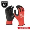 Milwaukee X-Large Red Nitrile Level 3 Cut Resistant Dipped Work Gloves (12-Pack)