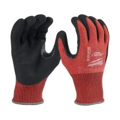 Milwaukee Large Red Nitrile Level 4 Cut Resistant Dipped Work Gloves -Workwear Sales Store milwaukee work gloves 48 22 8947 31 1000