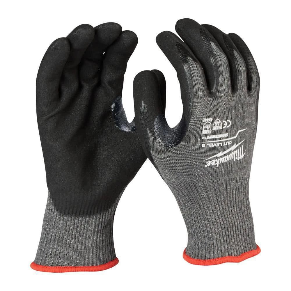 Milwaukee Medium Gray Nitrile Level 5 Cut Resistant Dipped Work Gloves 13 Milwaukee Medium Gray Nitrile Level 5 Cut Resistant Dipped Work Gloves - Image 13