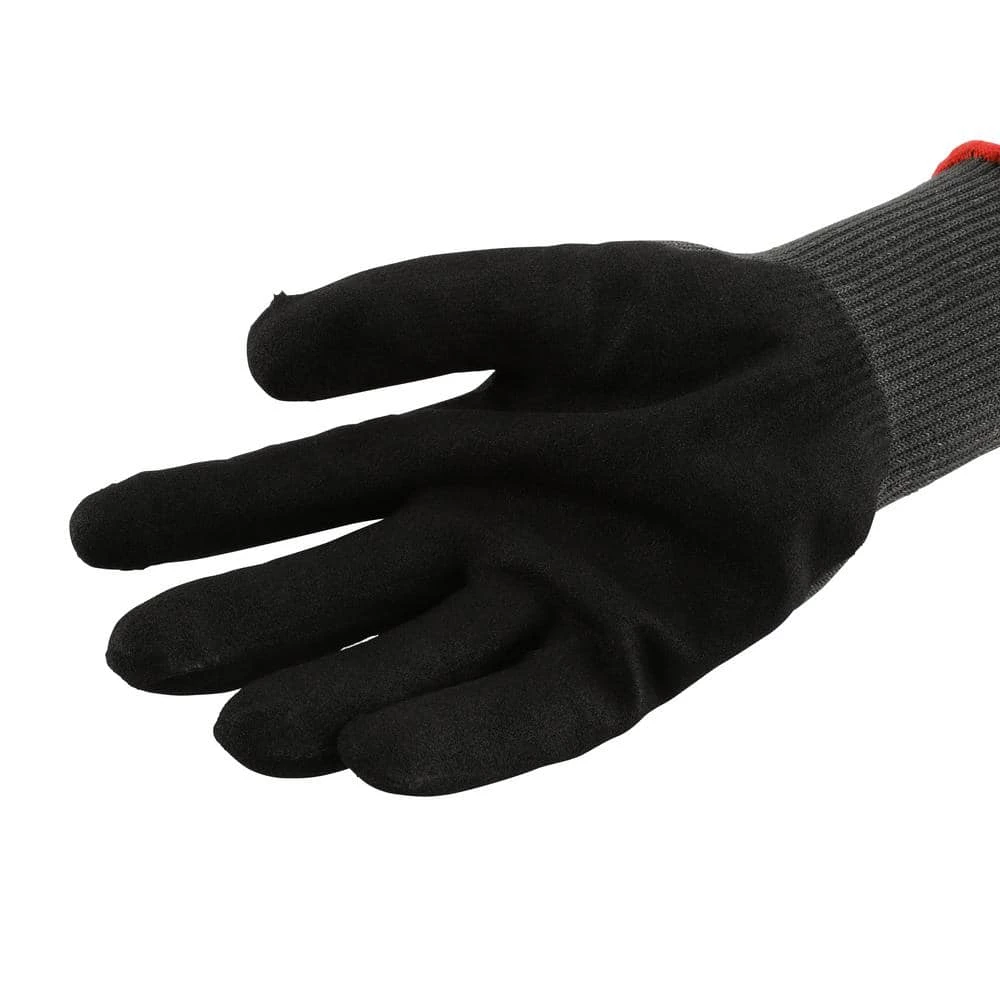 Milwaukee Large Gray Nitrile Level 5 Cut Resistant Dipped Work Gloves (3-Pack) 4 Milwaukee Large Gray Nitrile Level 5 Cut Resistant Dipped Work Gloves (3-Pack) - Image 4