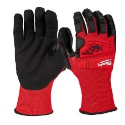 Milwaukee X-Large Red Nitrile Impact Level 3 Cut Resistant Dipped Work Gloves -Workwear Sales Store milwaukee work gloves 48 22 8973 31 1000