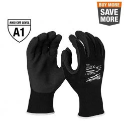 Milwaukee Large Black Nitrile Level 1 Cut Resistant Dipped Work Gloves
