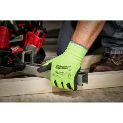 Milwaukee X-Large High-Visibility Cut 2 Resistant Polyurethane Dipped Work Gloves -Workwear Sales Store milwaukee work gloves 48 73 8923 66 1000
