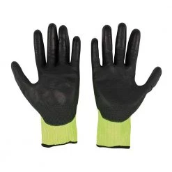 Milwaukee Large High Visibility Level 3 Cut Resistant Polyurethane Dipped Work Gloves (12-Pack) -Workwear Sales Store milwaukee work gloves 48 73 8932b a0 1000