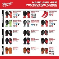 Milwaukee X-Large Gray Latex Level 4 Cut Resistant Insulated Winter Dipped Work Gloves -Workwear Sales Store milwaukee work gloves 48 73 9943 44 1000