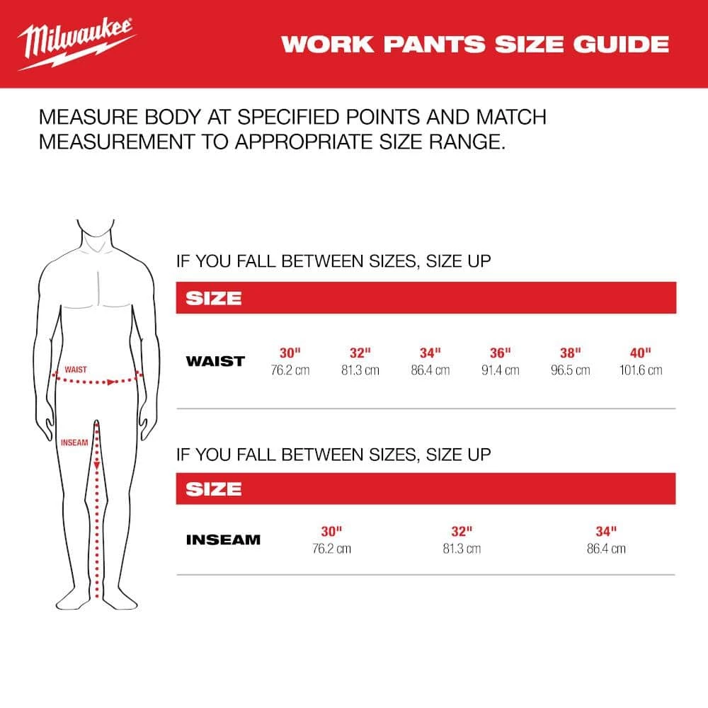Milwaukee Men's 38 in. x 32 in. Gray Cotton/Polyester/Spandex Flex Work Pants with 6 Pockets 5 Milwaukee Men's 38 in. x 32 in. Gray Cotton/Polyester/Spandex Flex Work Pants with 6 Pockets - Image 5