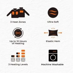 ORORO Men's XXX-Large Dark Green 7.2-Volt Lithium-Ion Heated Fleece Jacket with (1) 5.2Ah Battery and Charger -Workwear Sales Store ororo heated jackets 2101 02a 1408 40 1000