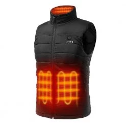 ORORO Men's Medium Black 7.2-Volt Lithium-Ion Lightweight Heated Vest with (1) 5.2 Ah Battery and Charger