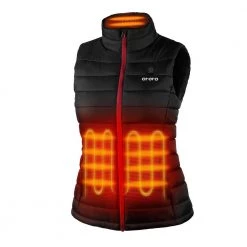 ORORO Women's Large Black 7.2-Volt Lithium-Ion Lightweight Heated Vest with (1) 5.2 Ah Battery and Charger
