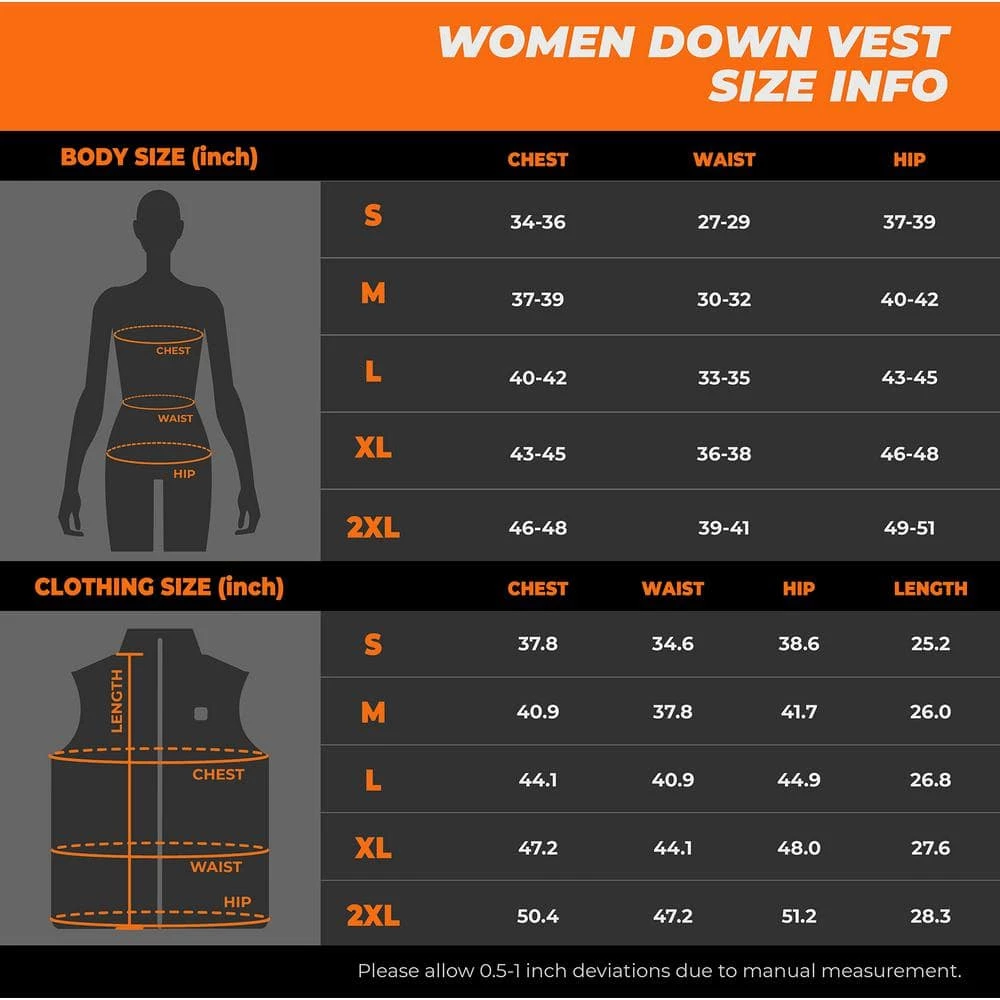 ORORO Women's Small Black 7.2-Volt Lithium-Ion Heated Down Vest with 90% Down Insulation and (1) 5.2 Ah Battery Pack 6 ORORO Women's Small Black 7.2-Volt Lithium-Ion Heated Down Vest with 90% Down Insulation and (1) 5.2 Ah Battery Pack - Image 6