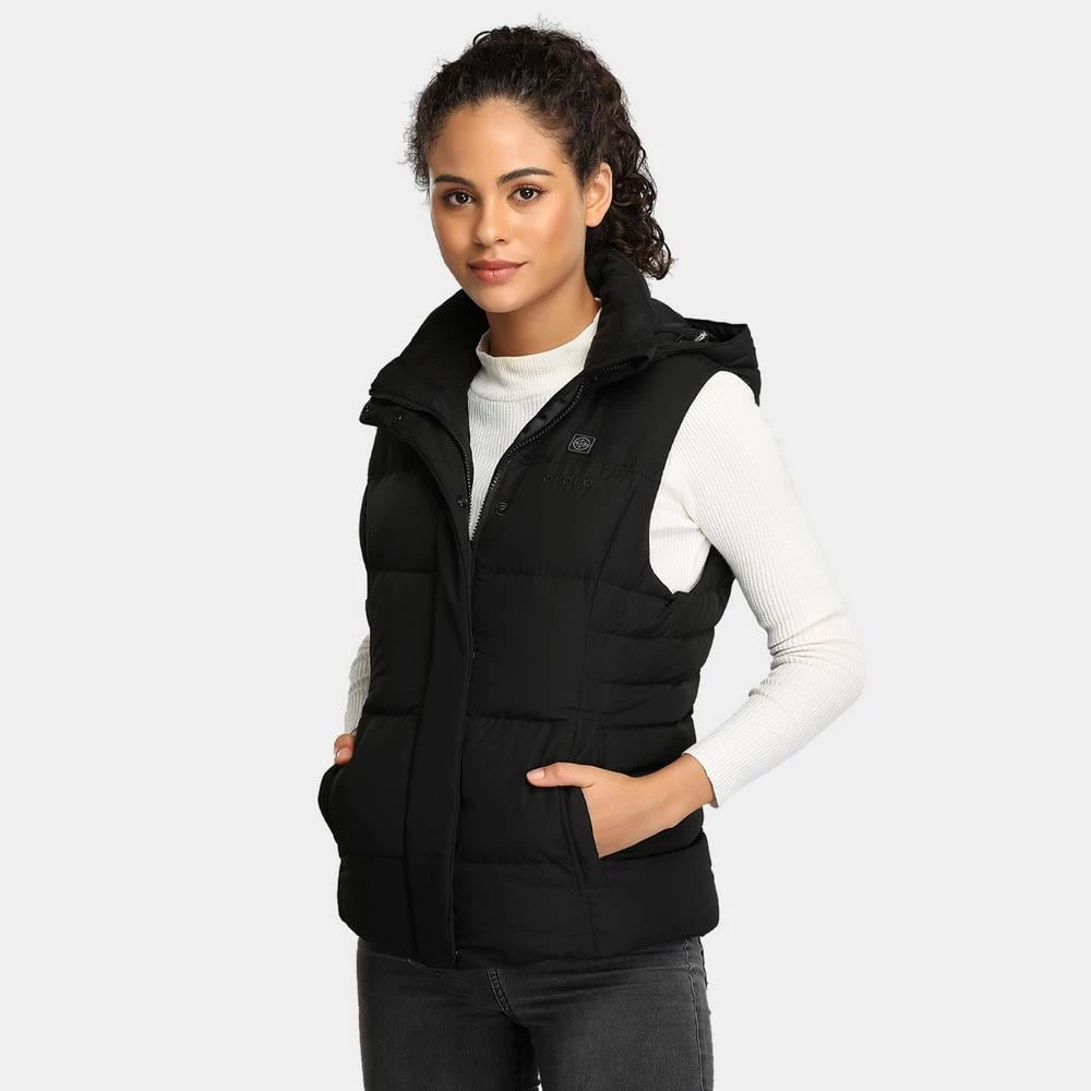 ORORO Women's Small Black 7.2-Volt Lithium-Ion Heated Down Vest with 90% Down Insulation and (1) 5.2 Ah Battery Pack 2 ORORO Women's Small Black 7.2-Volt Lithium-Ion Heated Down Vest with 90% Down Insulation and (1) 5.2 Ah Battery Pack - Image 2