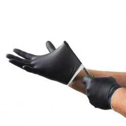 Venom Steel Heavy Duty Black Nitrile Gloves, One Size Fits Most (100 per Box) -Workwear Sales Store venom steel disposable gloves ven6145wh 1f 1000