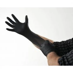 Venom Steel Heavy Duty Black Nitrile Gloves, One Size Fits Most (100 per Box) -Workwear Sales Store venom steel disposable gloves ven6145wh 4f 1000
