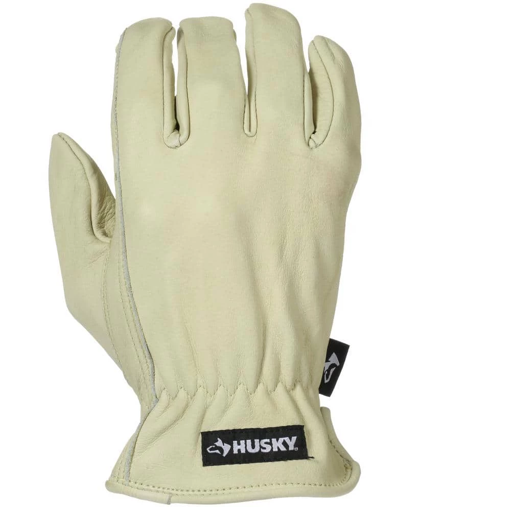 Husky Large Grain Cowhide Water Resistant Leather Work Glove 5 Husky Large Grain Cowhide Water Resistant Leather Work Glove - Image 5