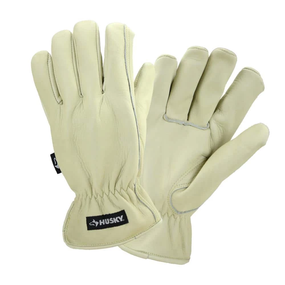 Husky Large Grain Cowhide Water Resistant Leather Work Glove 1 Husky Large Grain Cowhide Water Resistant Leather Work Glove